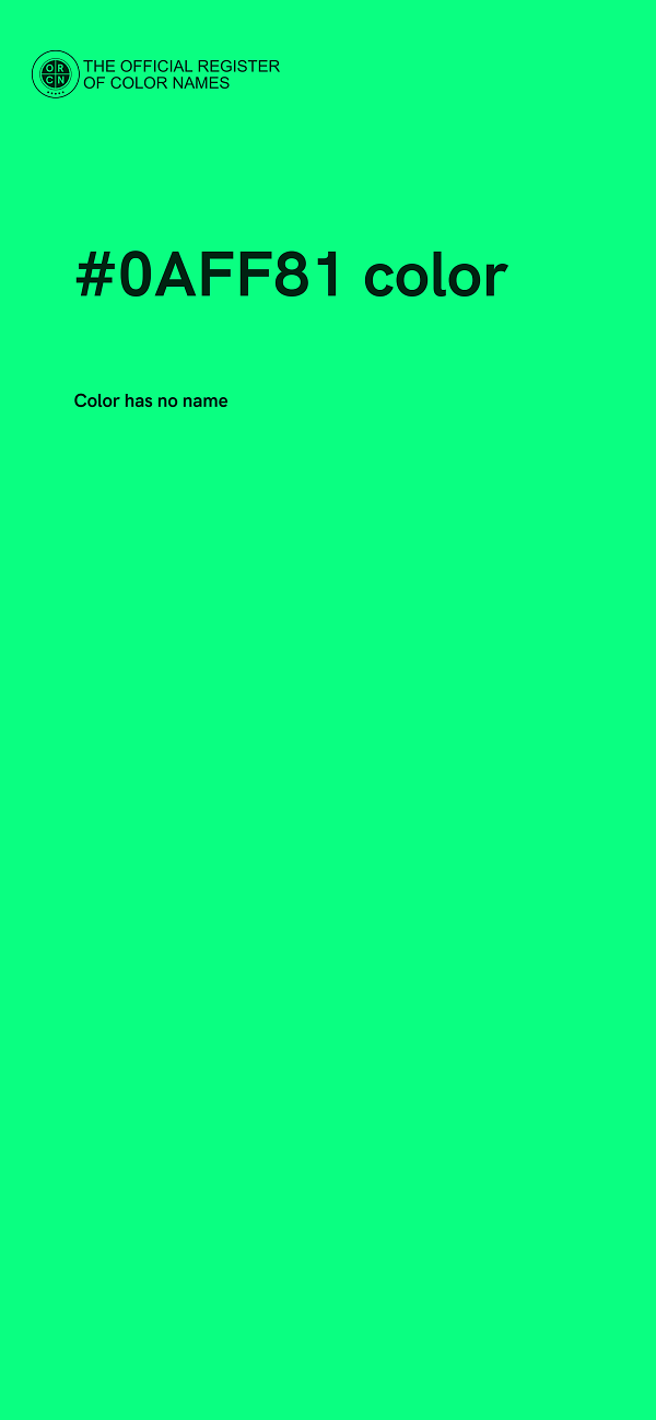 #0AFF81 color image