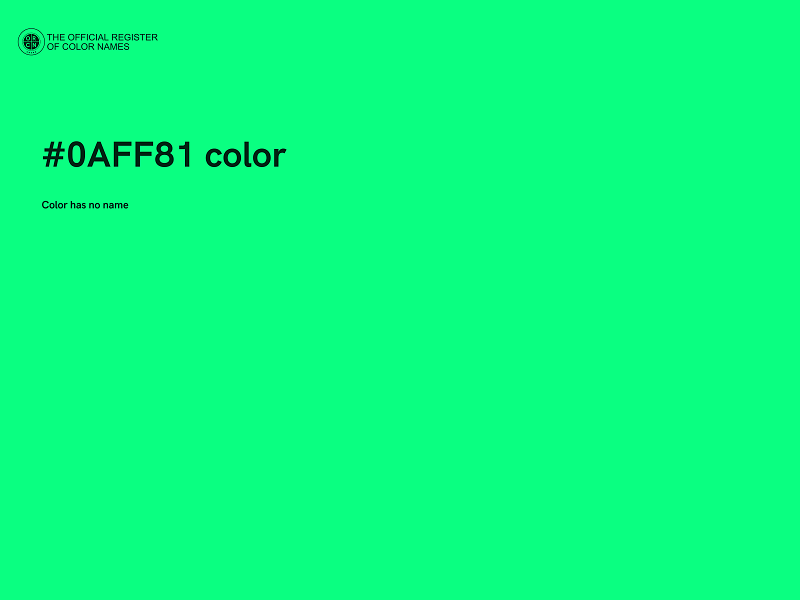 #0AFF81 color image