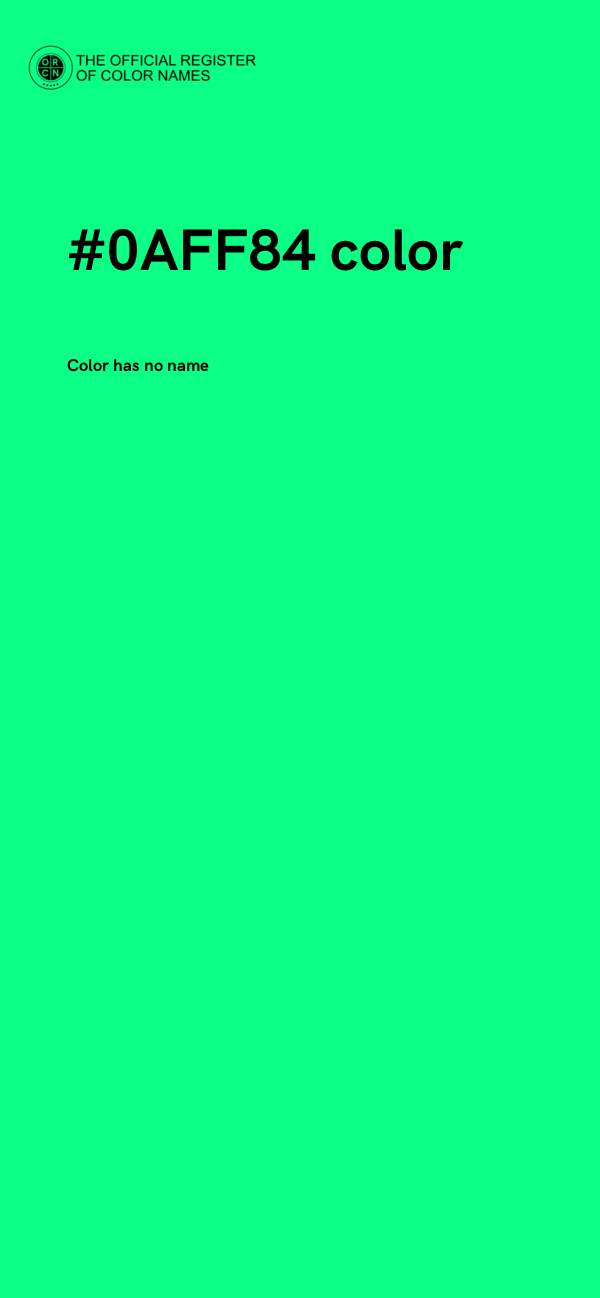 #0AFF84 color image