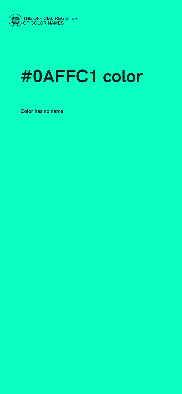#0AFFC1 color image