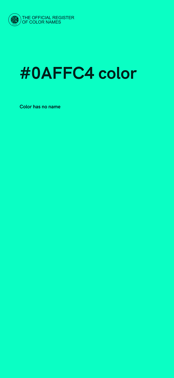 #0AFFC4 color image