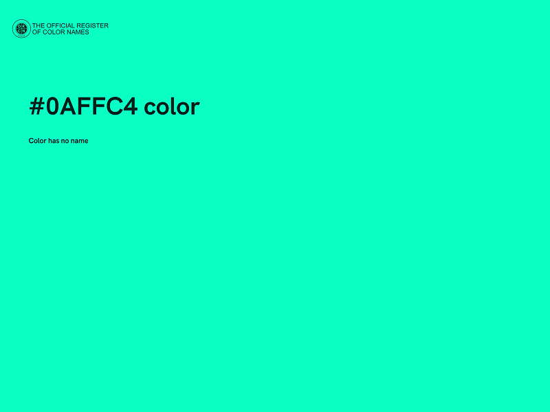 #0AFFC4 color image