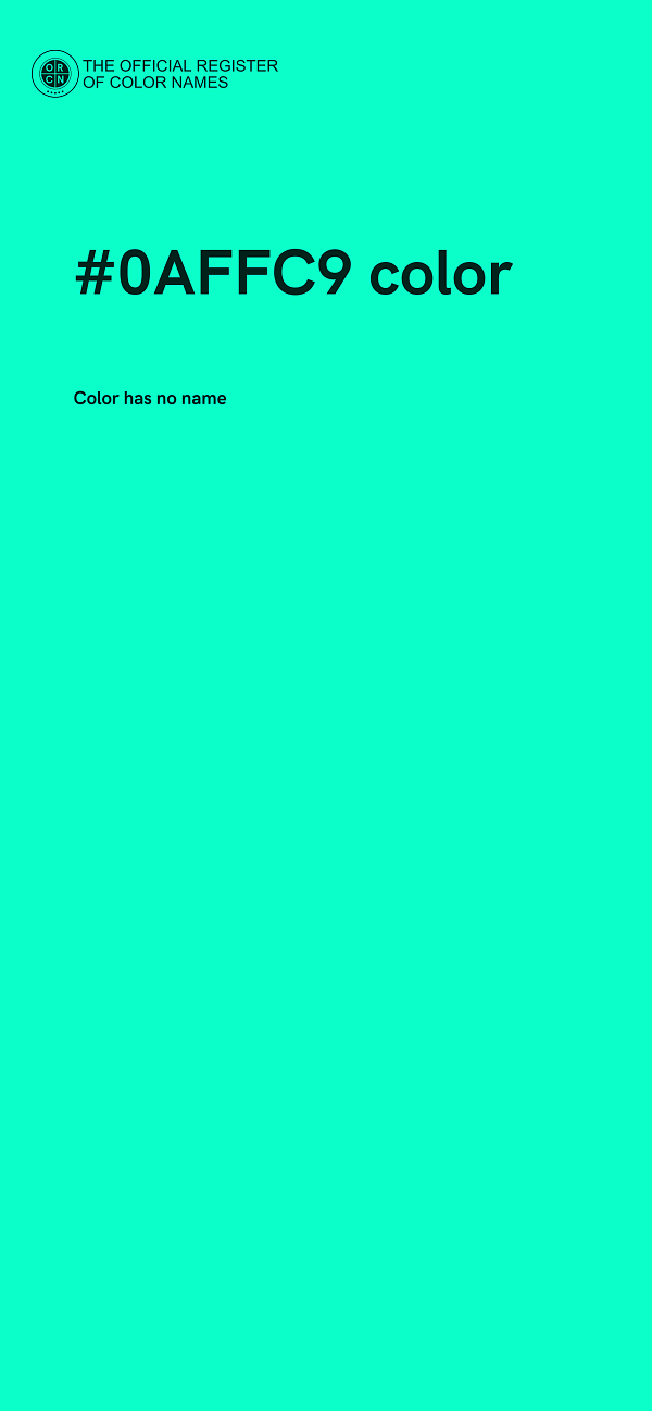 #0AFFC9 color image