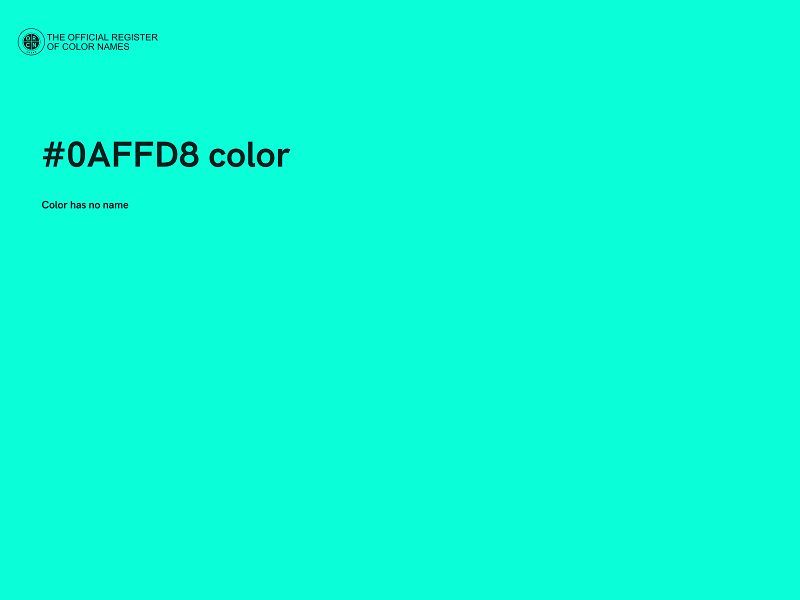 #0AFFD8 color image