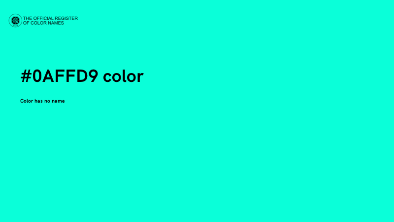 #0AFFD9 color image