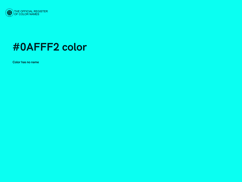 #0AFFF2 color image