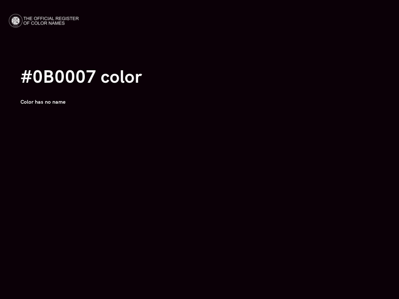 #0B0007 color image