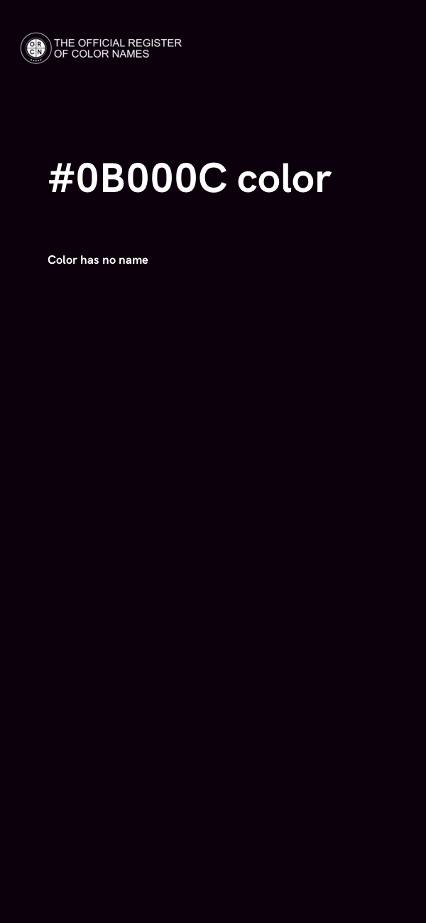 #0B000C color image