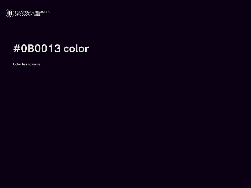 #0B0013 color image