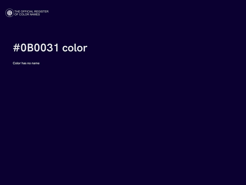 #0B0031 color image