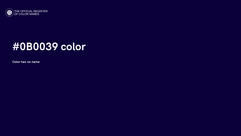 #0B0039 color image