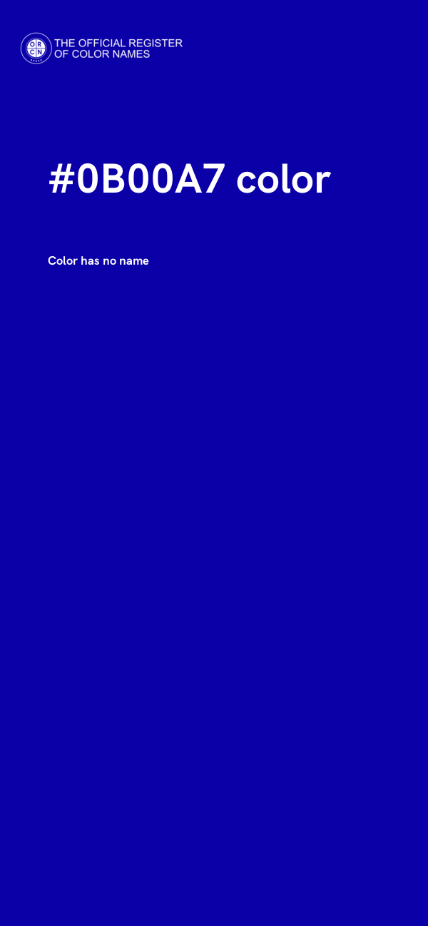 #0B00A7 color image