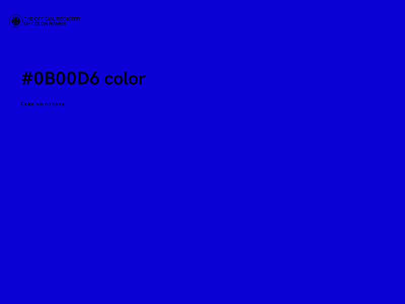 #0B00D6 color image