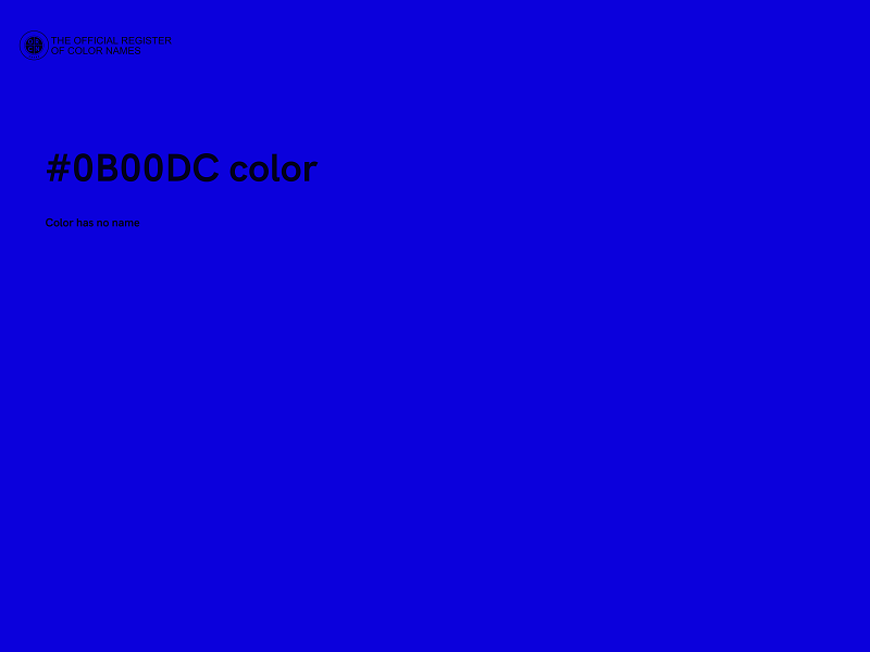 #0B00DC color image