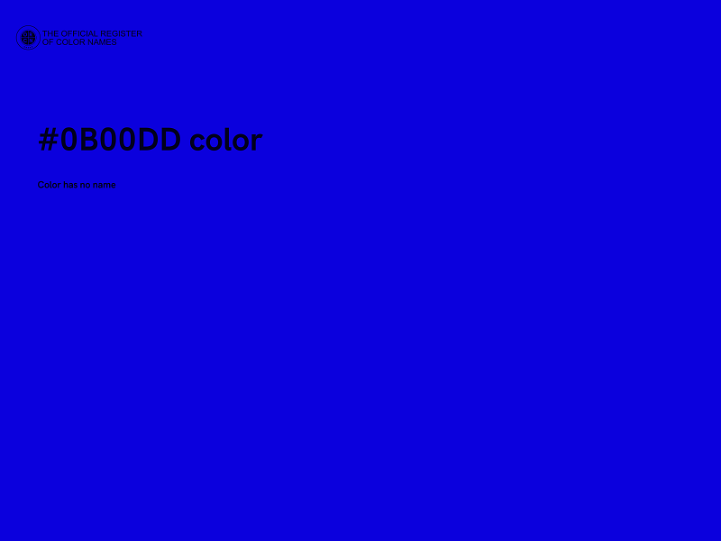 #0B00DD color image