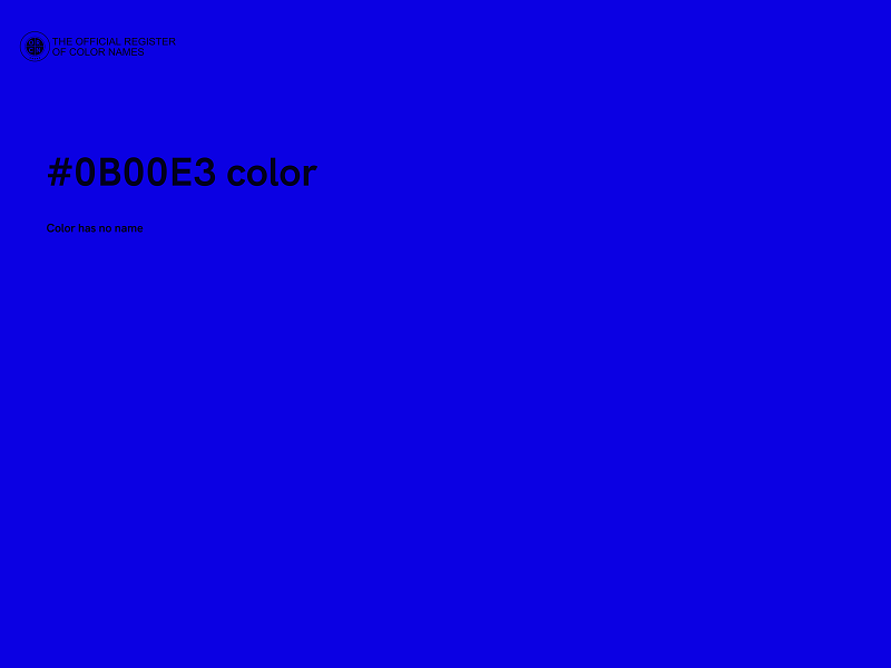 #0B00E3 color image