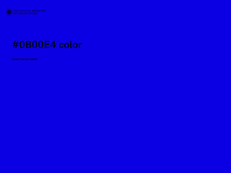 #0B00E4 color image