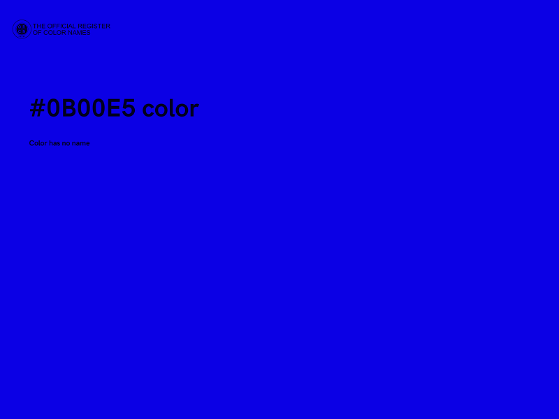 #0B00E5 color image