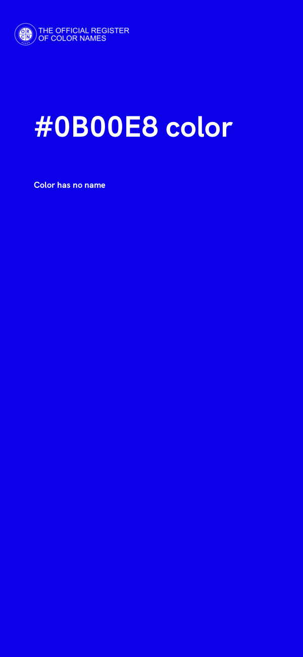 #0B00E8 color image