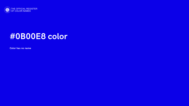 #0B00E8 color image