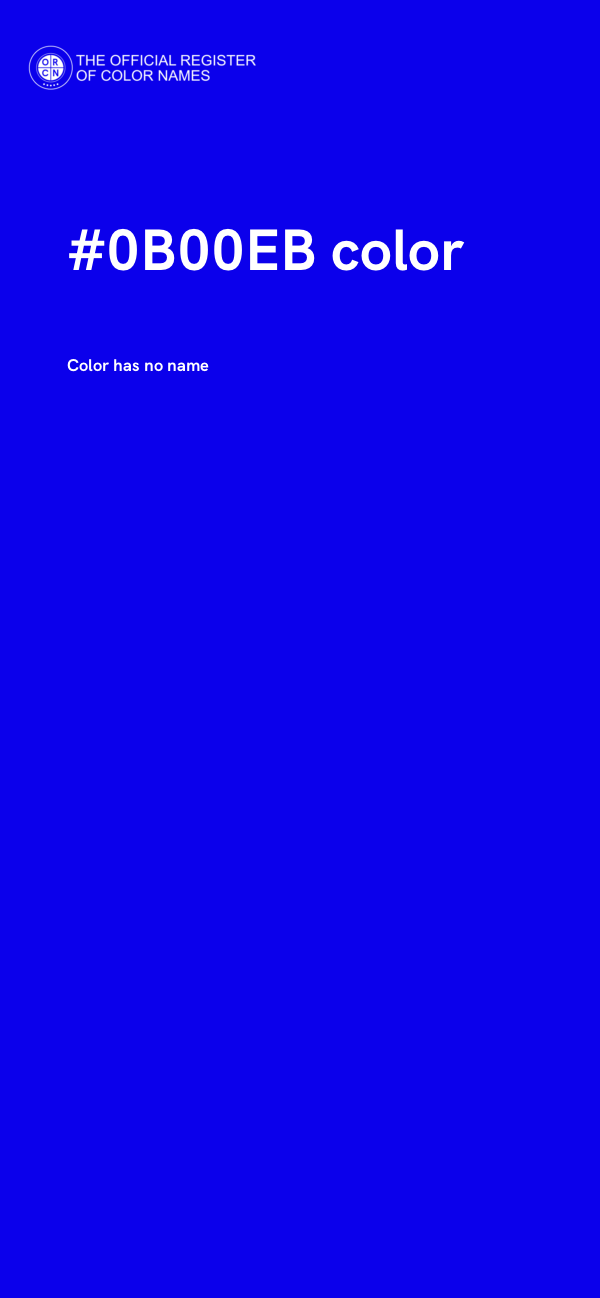 #0B00EB color image