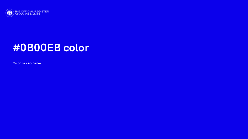 #0B00EB color image