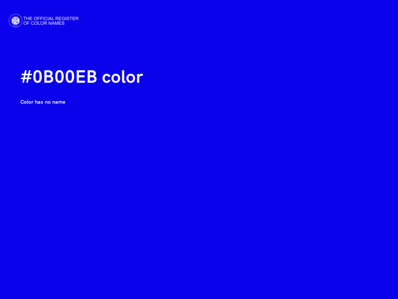 #0B00EB color image