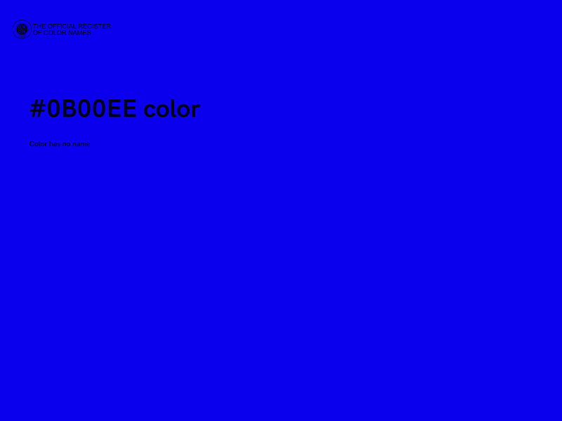 #0B00EE color image