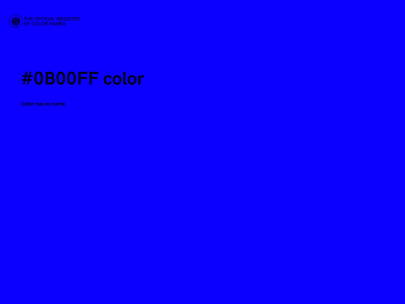 #0B00FF color image