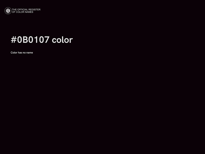 #0B0107 color image