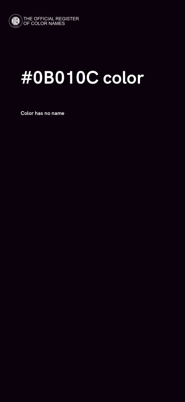 #0B010C color image