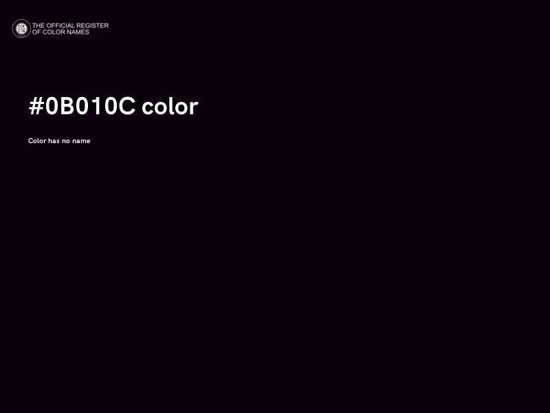 #0B010C color image