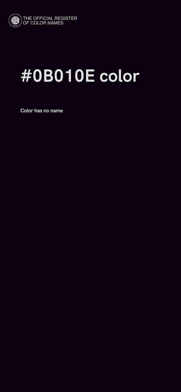 #0B010E color image