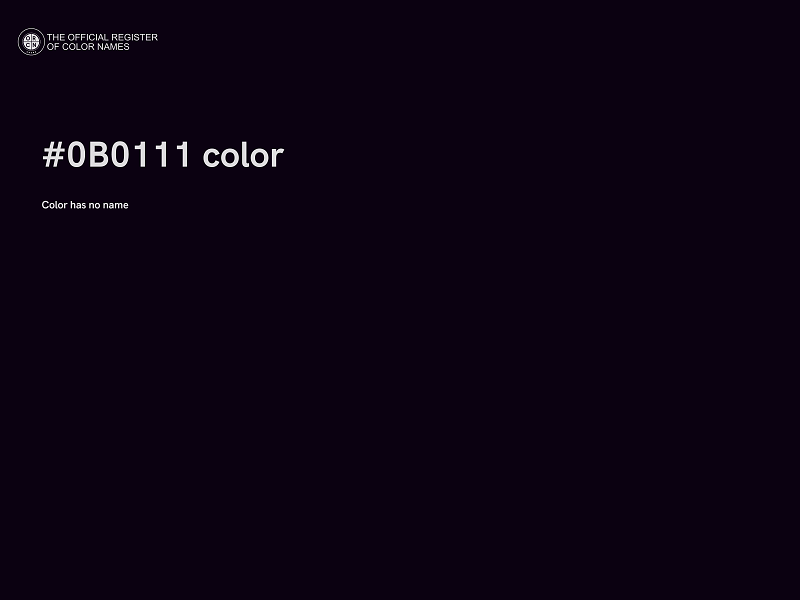 #0B0111 color image