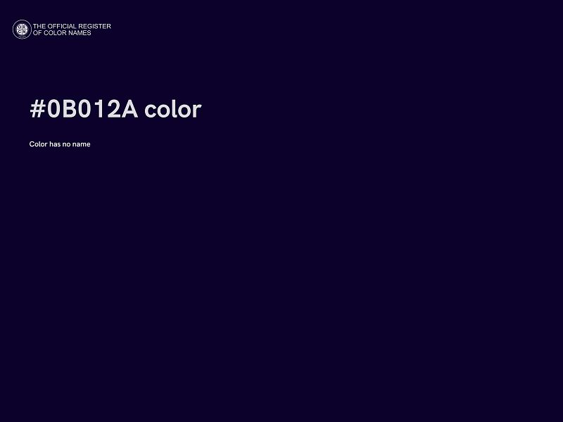 #0B012A color image