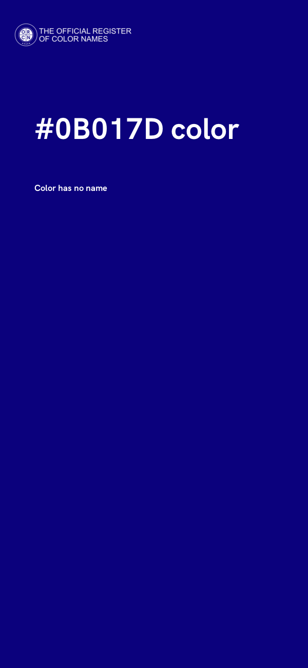 #0B017D color image