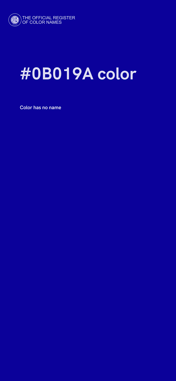 #0B019A color image