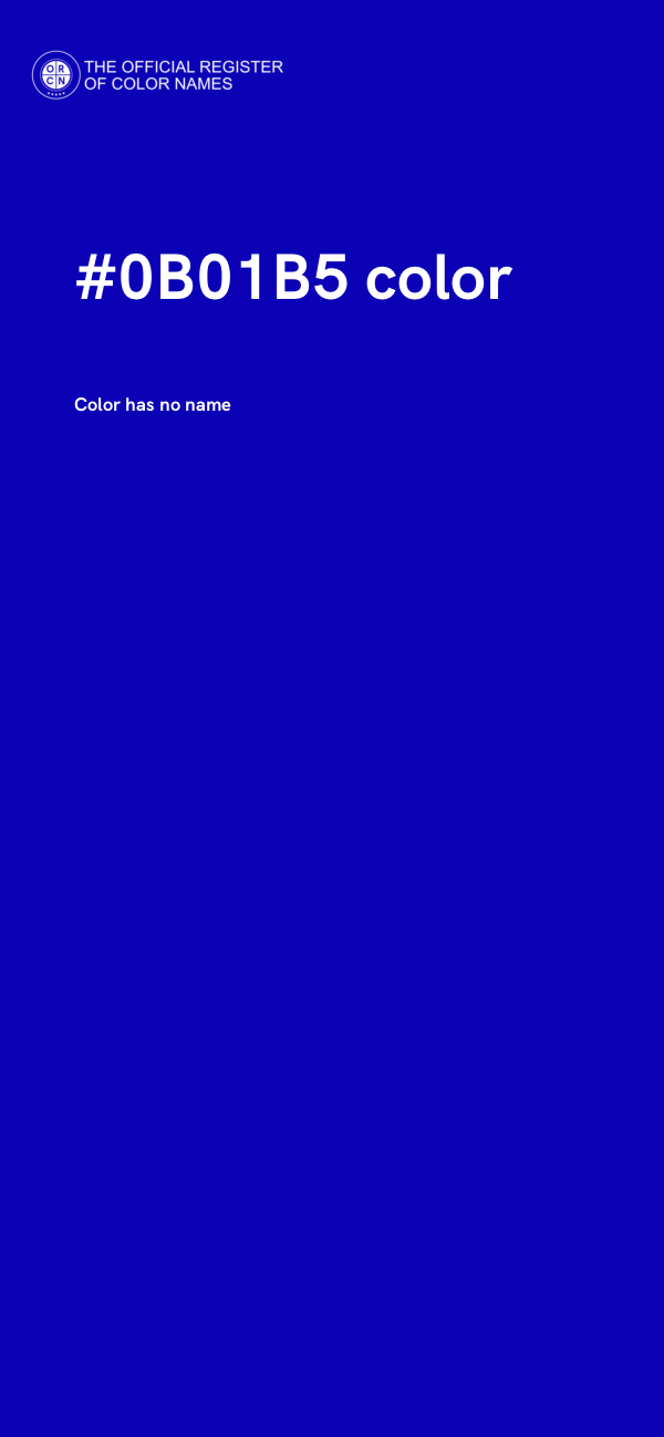 #0B01B5 color image