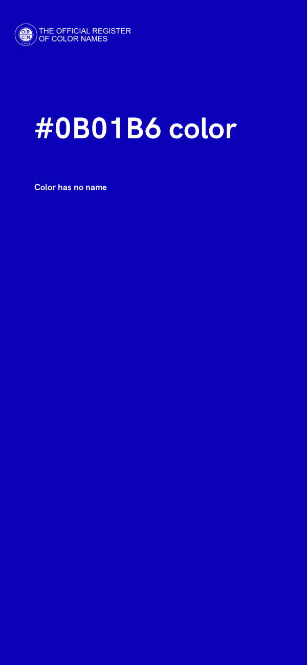 #0B01B6 color image