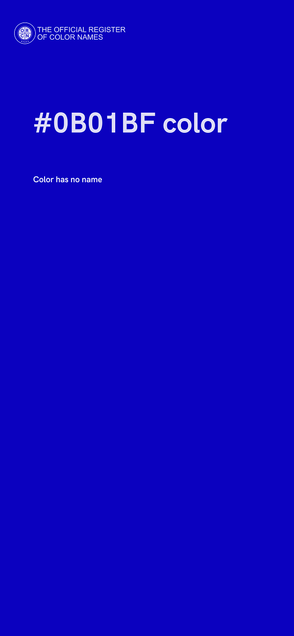 #0B01BF color image