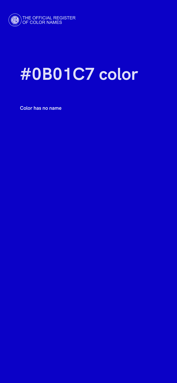 #0B01C7 color image