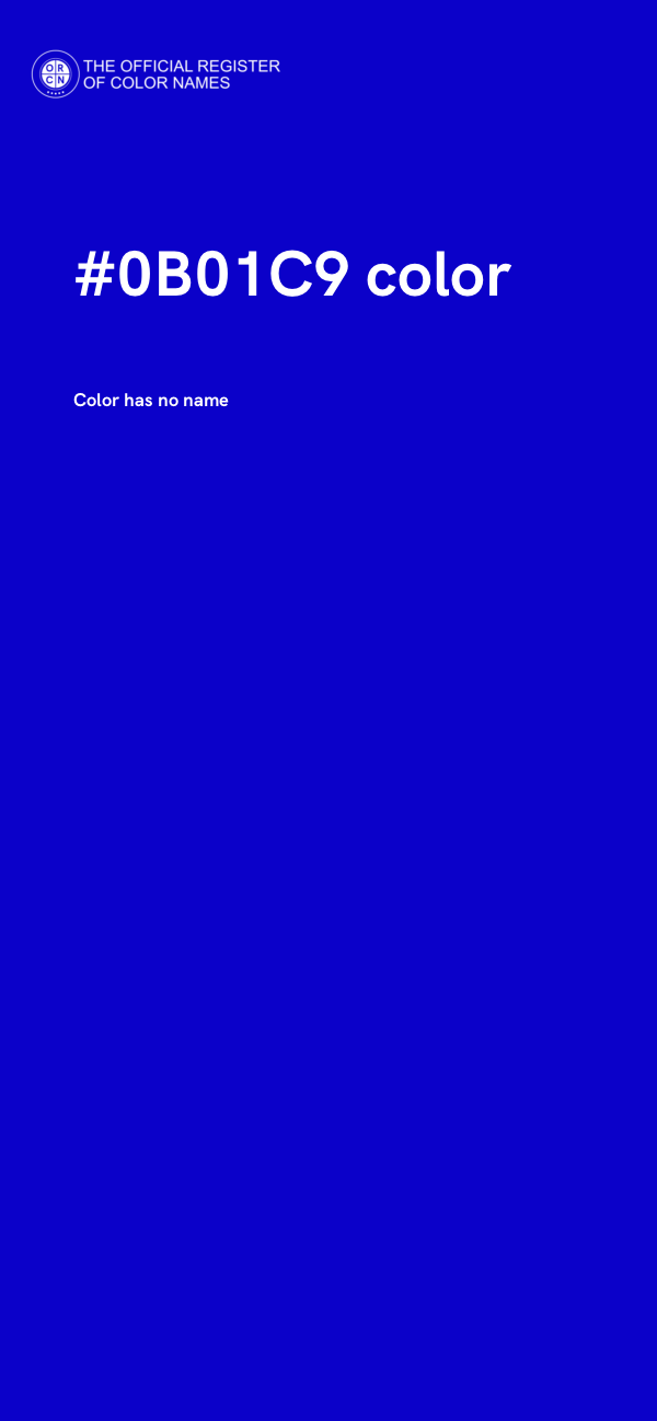 #0B01C9 color image