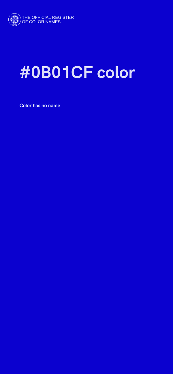 #0B01CF color image