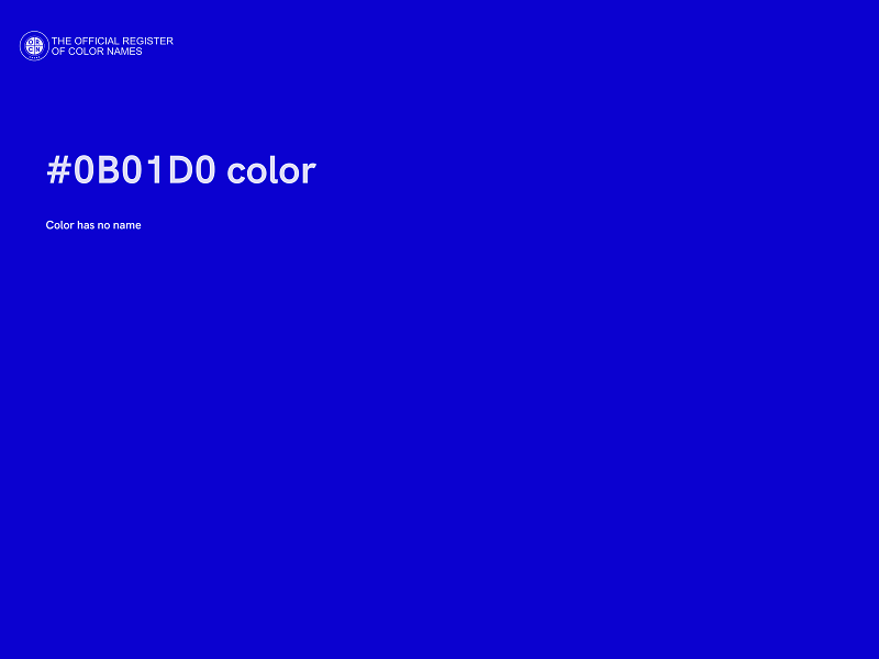 #0B01D0 color image