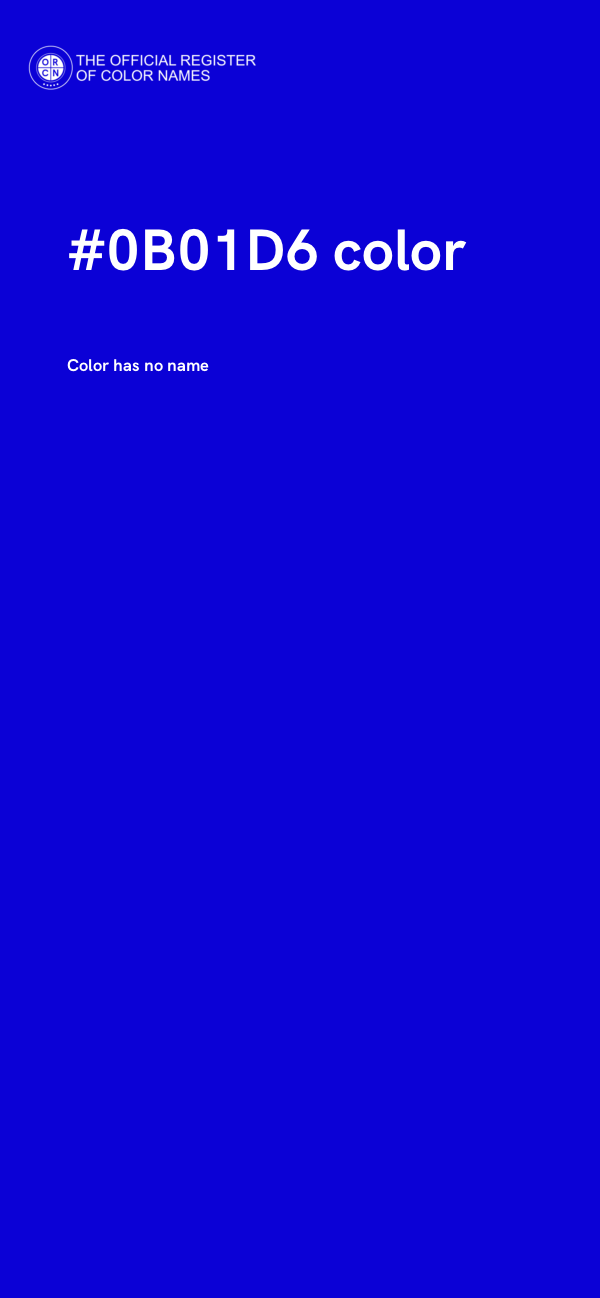#0B01D6 color image