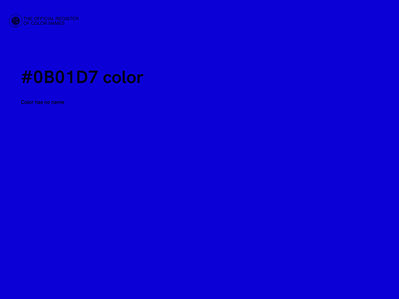 #0B01D7 color image