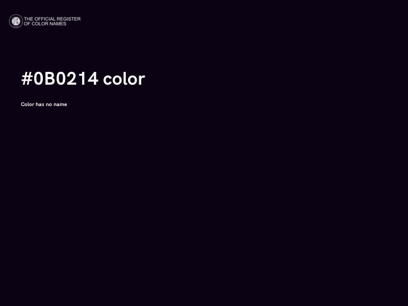 #0B0214 color image