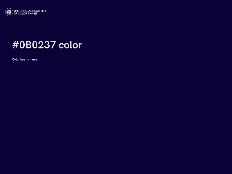 #0B0237 color image