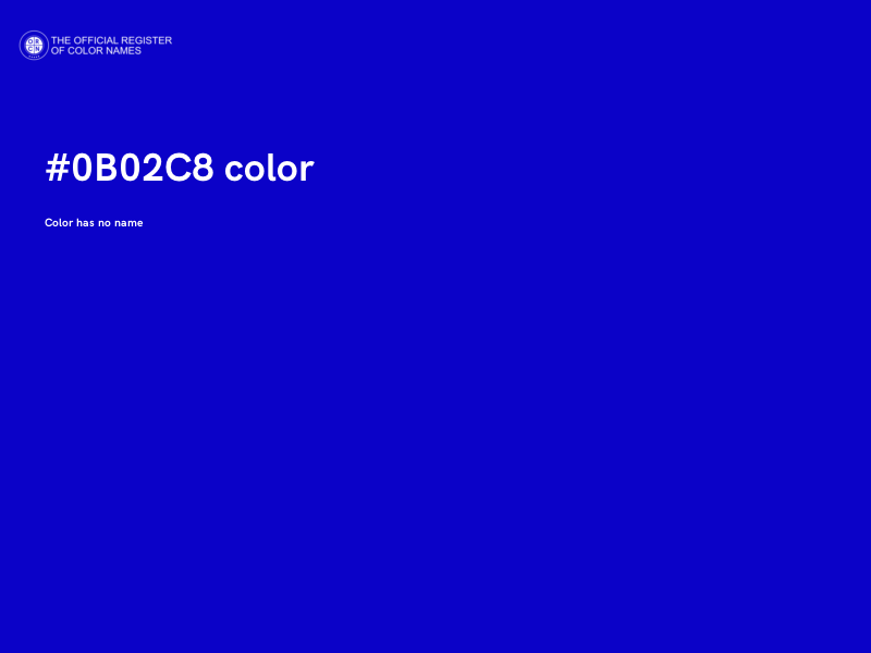 #0B02C8 color image