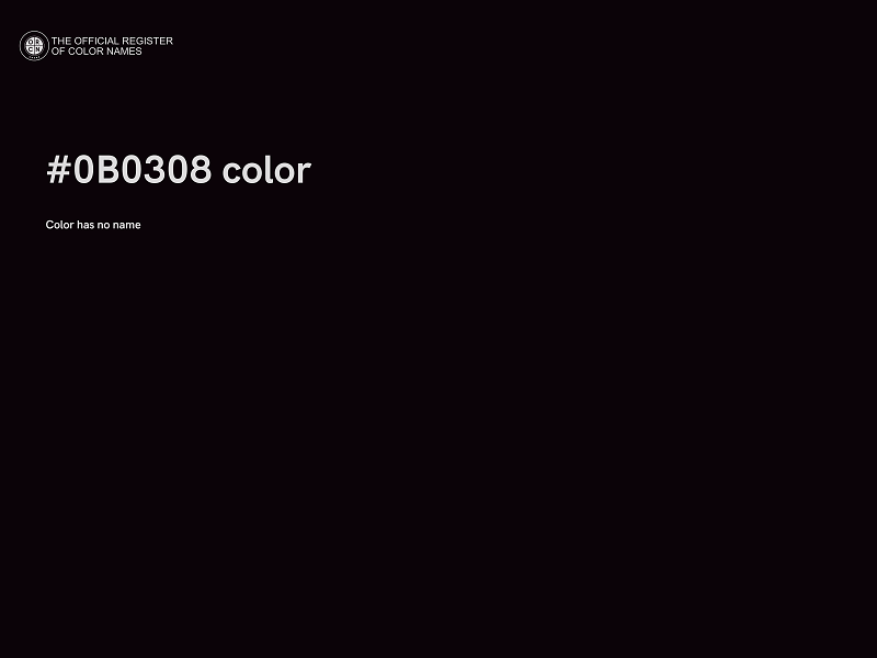 #0B0308 color image